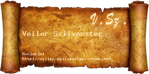 Veiler Szilveszter névjegykártya